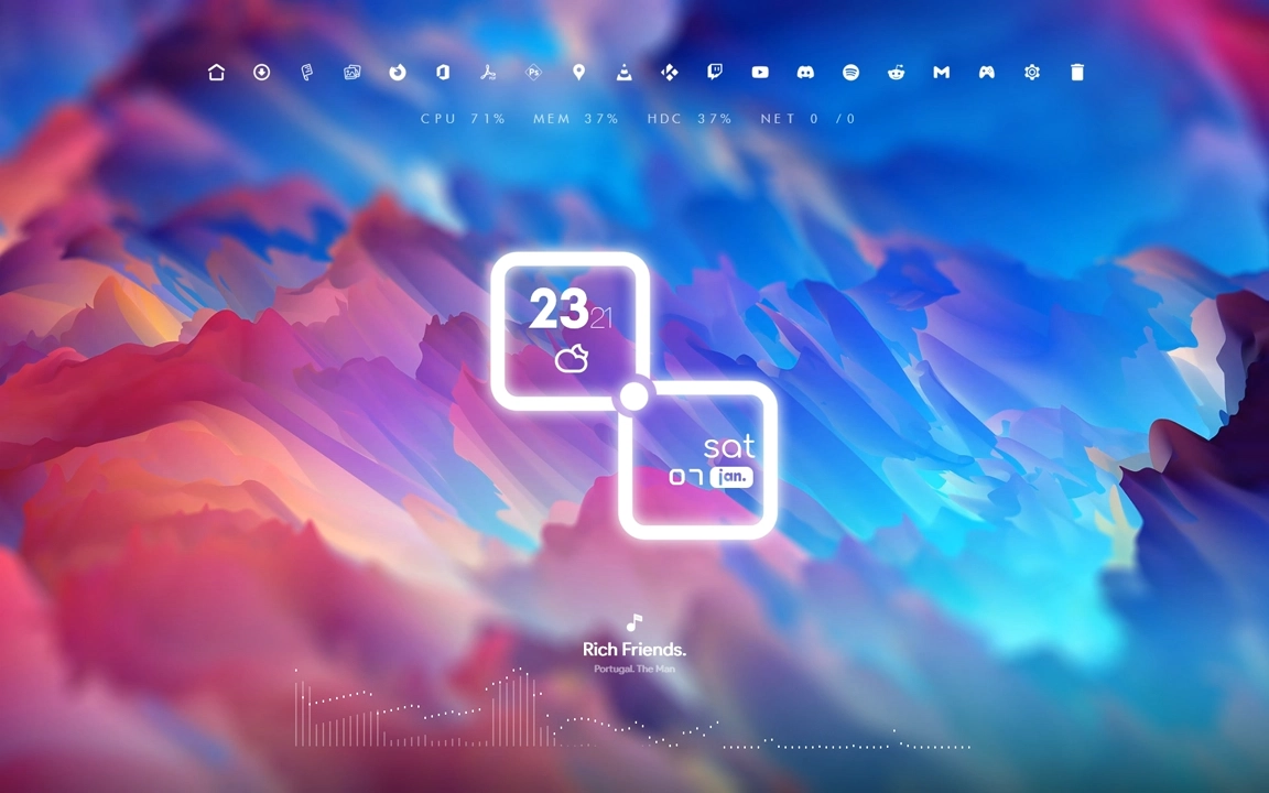 White Neon 2 Minimalist Suite